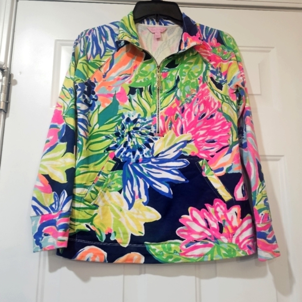Lilly Pulitzer Rare To Find Pullover Spf 50 Jacket Size XS